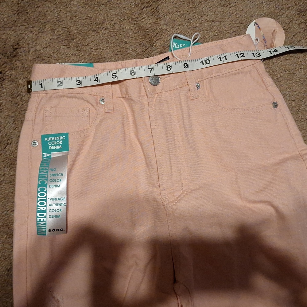 NWT/Juniors light pink juniors distressed jeans size 1/25 90s boyfriend … - Picture 10 of 12